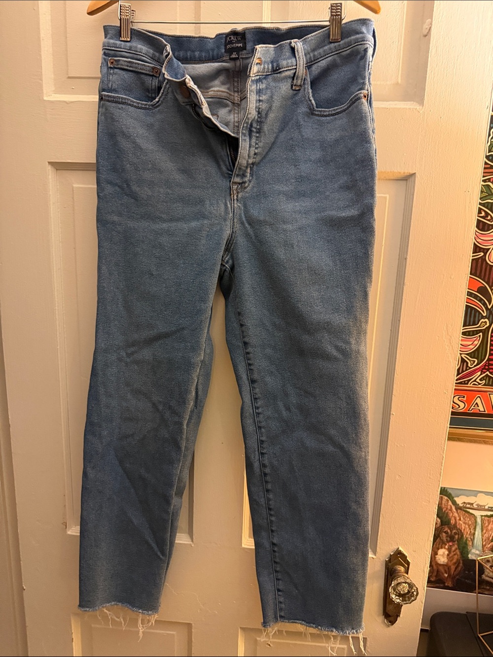 J. Crew Light Blue Straight-Leg Stovepipe Jeans